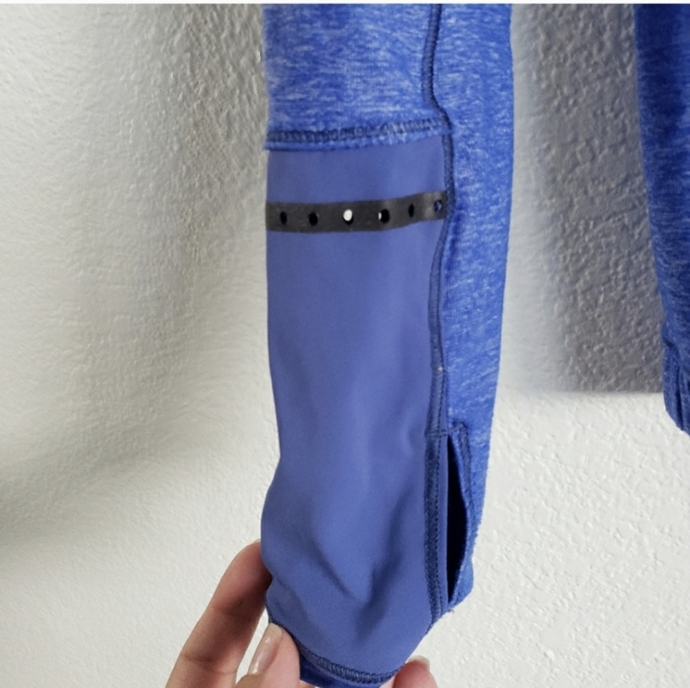 Lululemon Blue Pace Pusher Half Zip Pull Over Sweater Size 4 Run Yoga - Picture 3 of 5